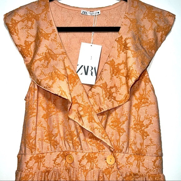 Zara NWT Maxi Button Wrap Dress - Picture 3 of 7